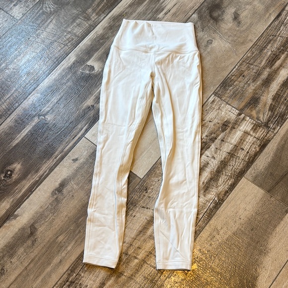 White Lululemon high rise leggings - Picture 1 of 6